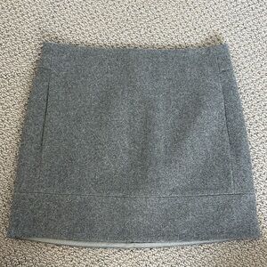 J. Crew J Crew Grey Gray Wool Bistro Mini Skirt